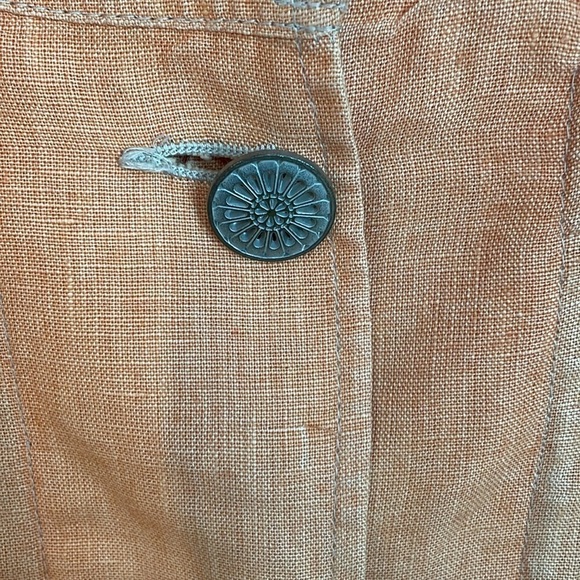 Chico's 100% Linen Women's Artsy Summer‎ lightweight jacket size 2 (Large/12) - Picture 2 of 9